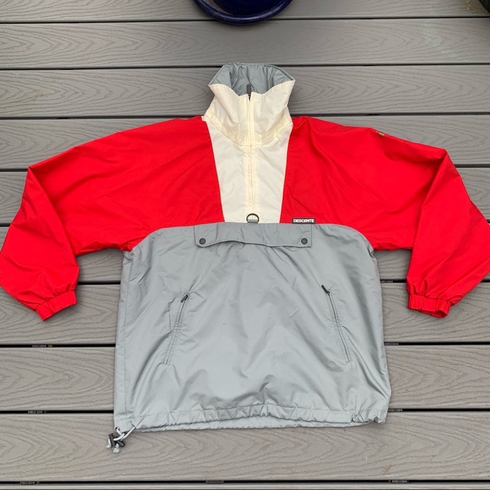 DESCENTE Quarter Zip Men’s Windbreaker Jacket Size Large EUC